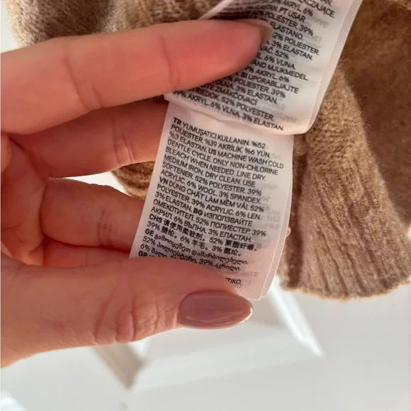 Short Sleeve Crewneck Sweater - Camel - Picture 3 of 6